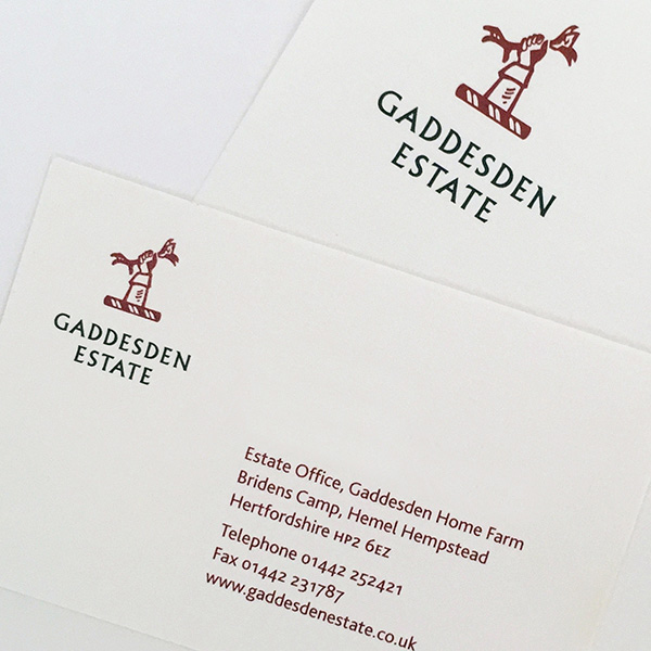 Gaddesden Estate branded stationery